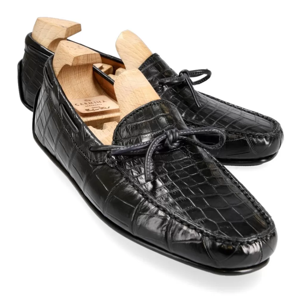 Online Carmina ALLIGATOR MOCASÍN DRIVER 80802 MARIVENT NEGRO