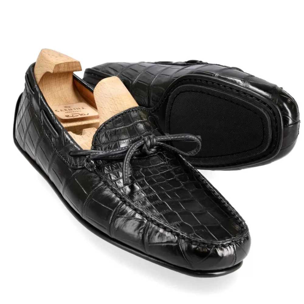 Online Carmina ALLIGATOR MOCASÍN DRIVER 80802 MARIVENT NEGRO