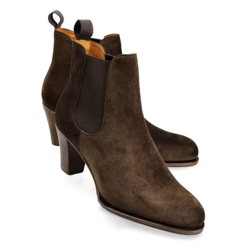 Clearance Carmina BOTAS CHELSEA MUJER DE TACÓN 1973 MADISON MARRON