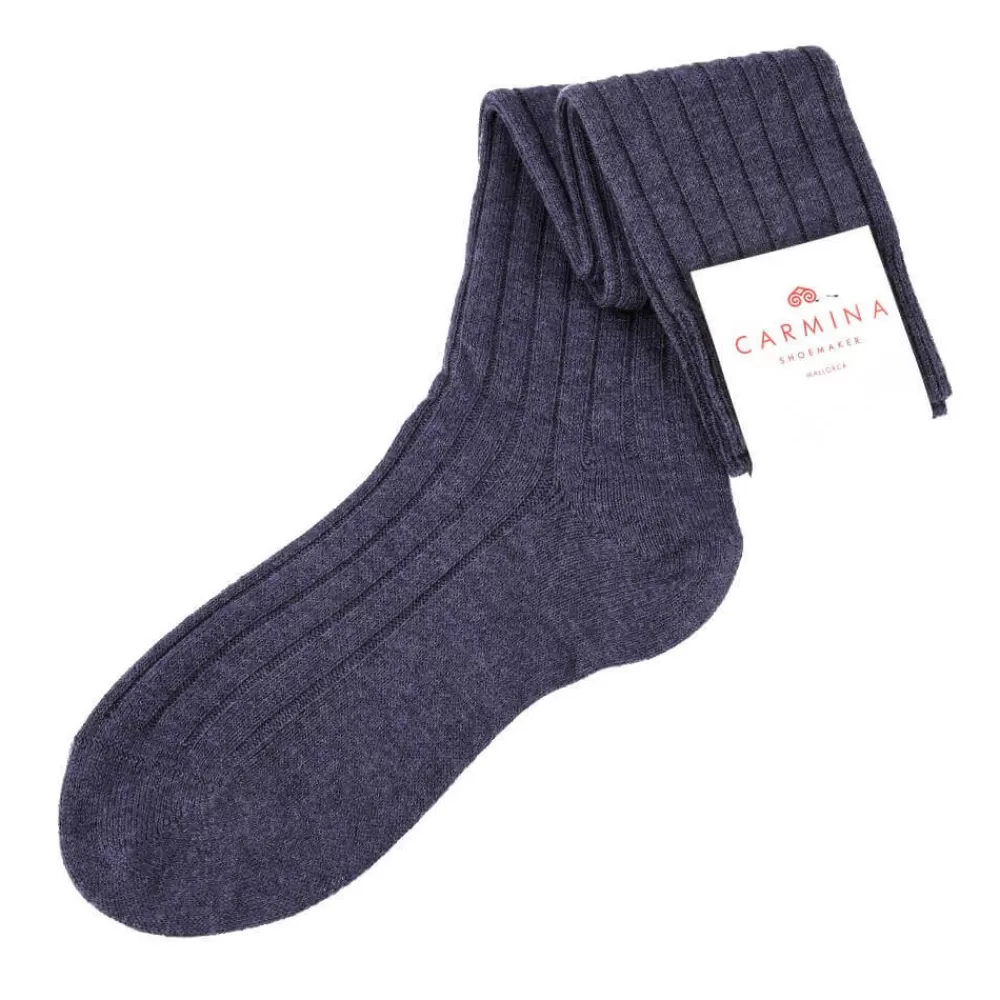 Clearance Carmina CALCETINES LARGOS SPORT EN COLOR JEANS