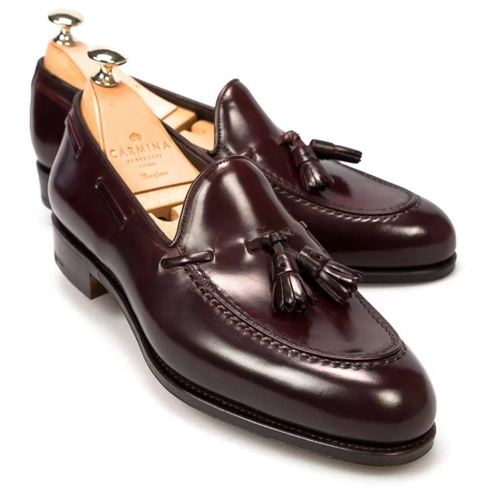 Clearance Carmina CORDOVAN MOCASINES DE HOMBRE CON BORLAS 734 FOREST BURDEOS