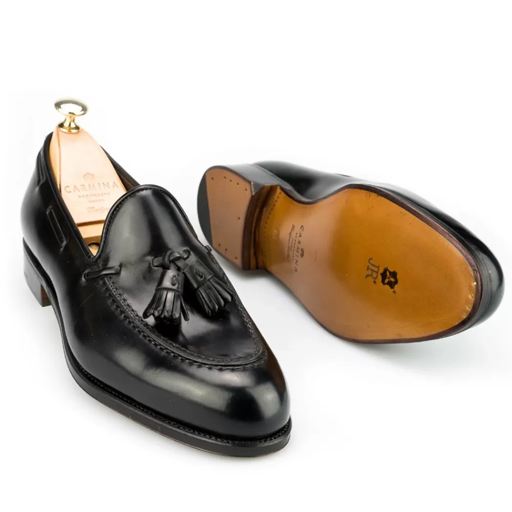 Flash Sale Carmina CORDOVAN MOCASINES DE HOMBRE CON BORLAS 734 FOREST NEGRO
