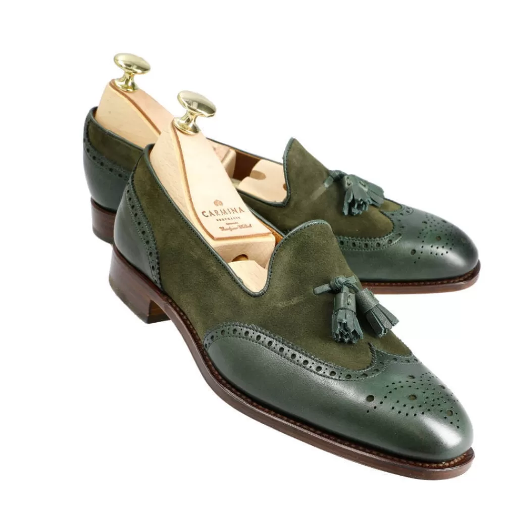 Shop Carmina MOCASINES DE BORLAS DE MUJER 1248 HILLS VERDE