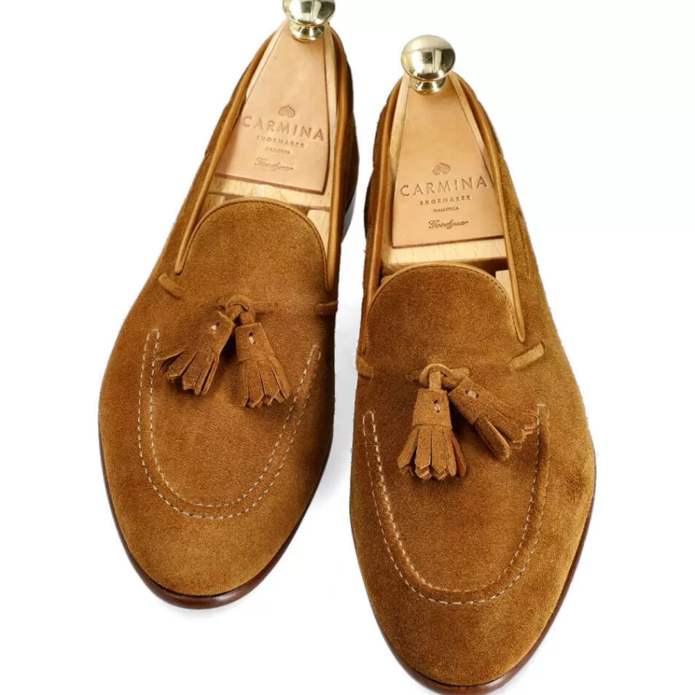 Best Carmina MOCASINES DE HOMBRE BORLAS SIN FORRO 80545 UETAM EE TOBACO