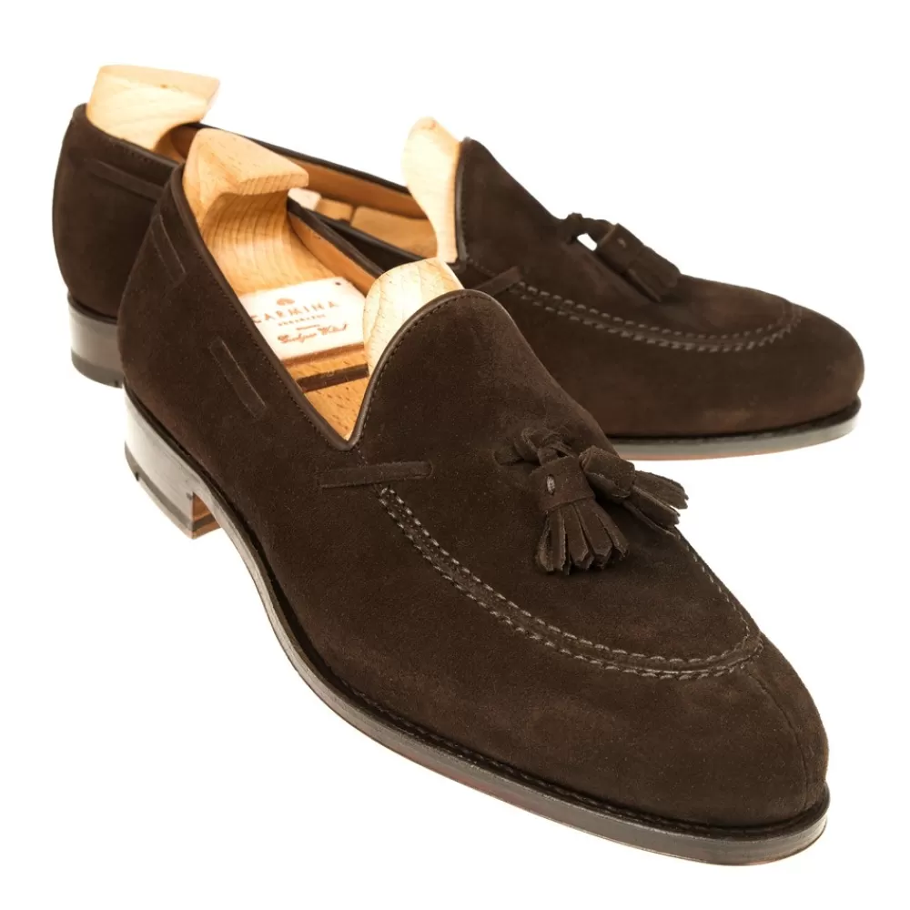 Discount Carmina MOCASINES DE HOMBRE CON BORLAS 734 FOREST MARRON