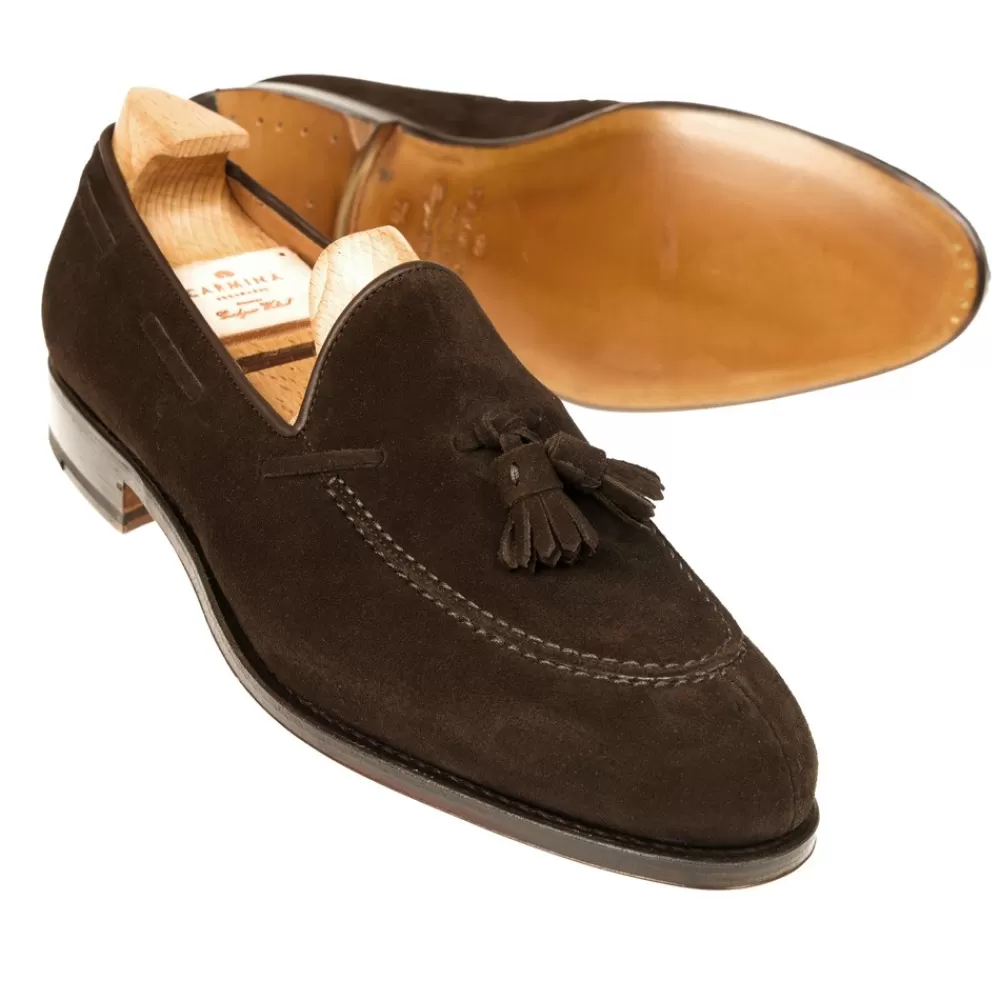 Discount Carmina MOCASINES DE HOMBRE CON BORLAS 734 FOREST MARRON