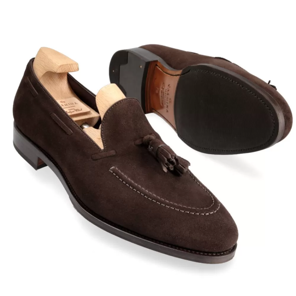 Outlet Carmina MOCASINES DE HOMBRE CON BORLAS 80215 UETAM MARRON