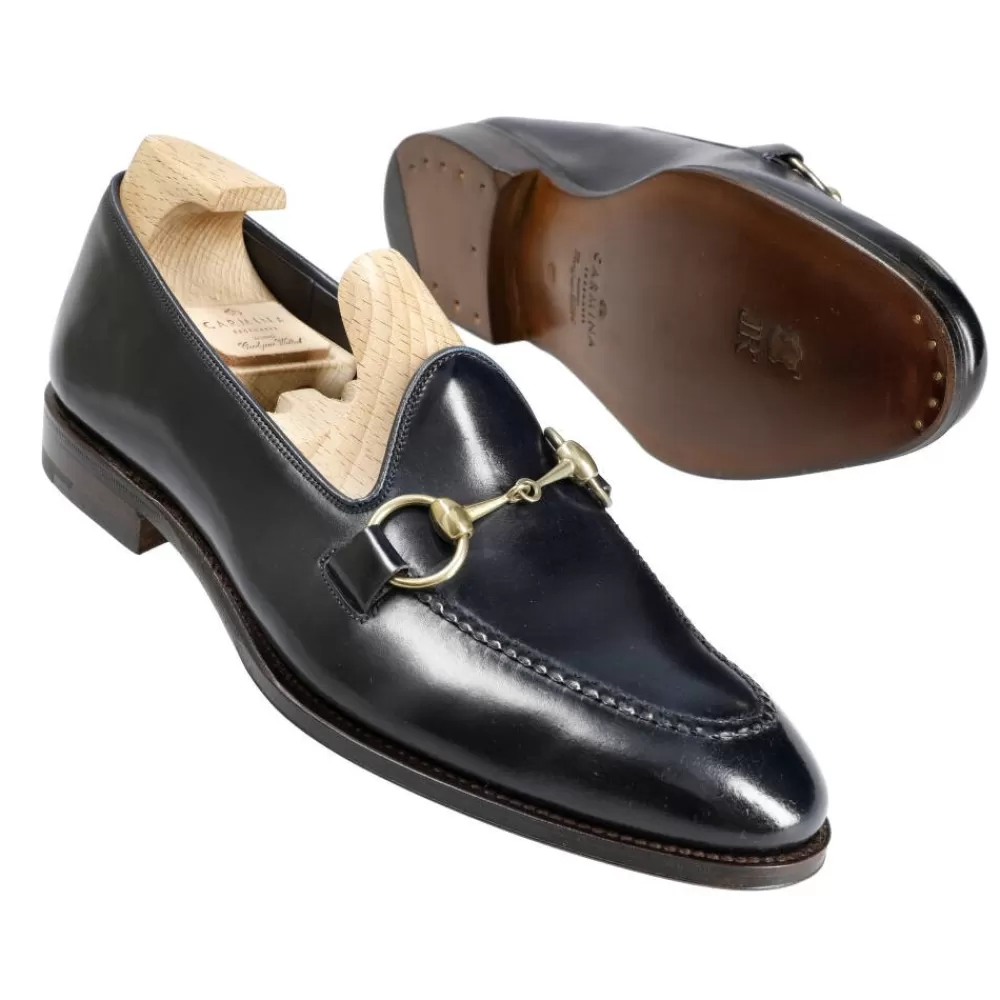 Sale Carmina MOCASINES HORSEBIT SIN FORRO DE CORDOVAN 80643 UETAM MARINO