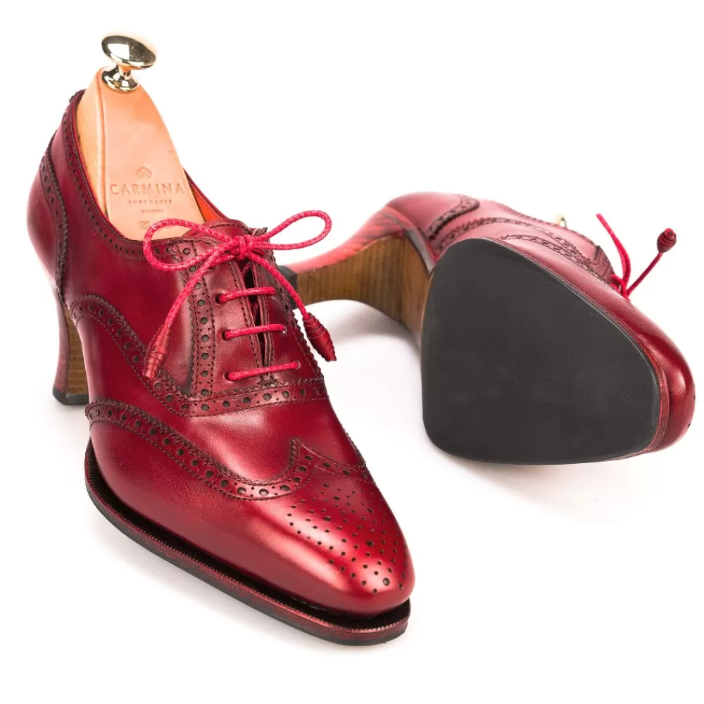 Fashion Carmina OXFORD DE TACÓN 1514 ROJO