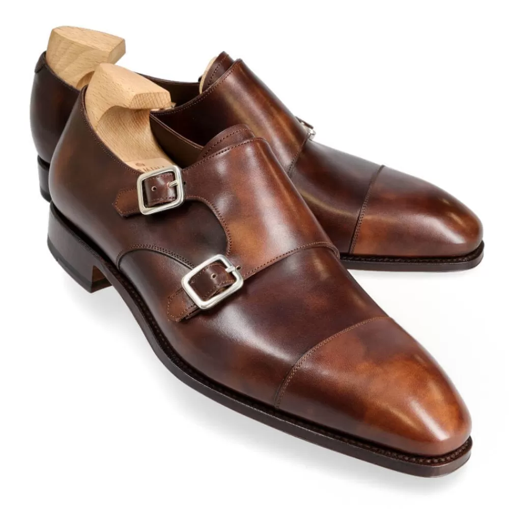 Outlet Carmina ZAPATOS DOBLE HEBILLA 10003 SIMPSON MARRON