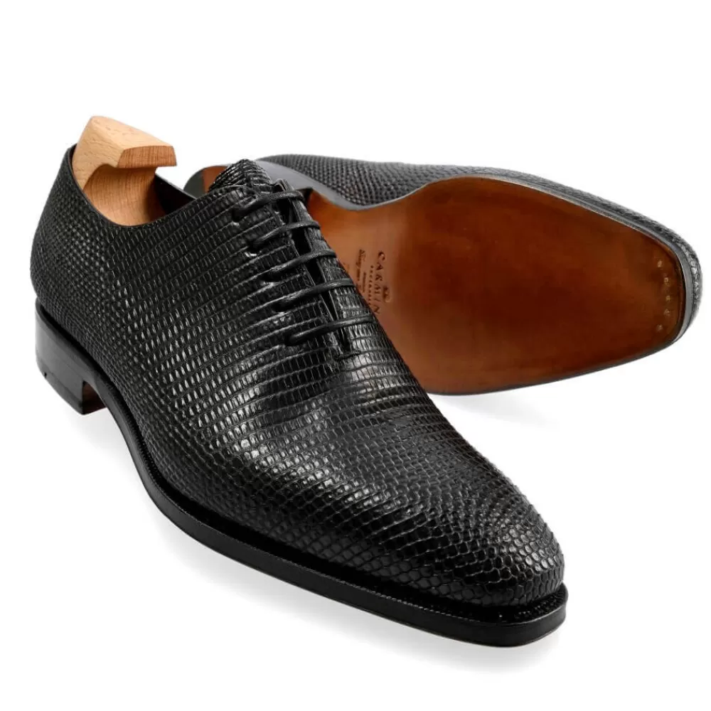 Best Carmina ZAPATOS OXFORD ENTERIZOS EN LAGARTO 910 RAIN NEGRO